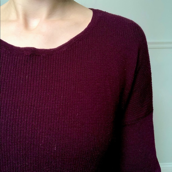 Cynthia Rowley Purple Merino Wool Sweater - Picture 2 of 12